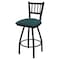 Holland Bar Stool Co 25" Swivel Counter Stool, Black Wrinkle, Graph Tidal Seat X810 - alternate 1